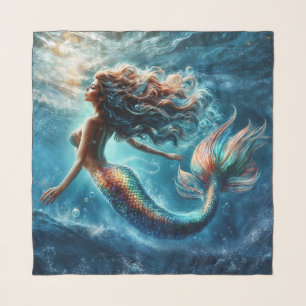 Dreamy ocean mermaid girl fantasy creature scarf