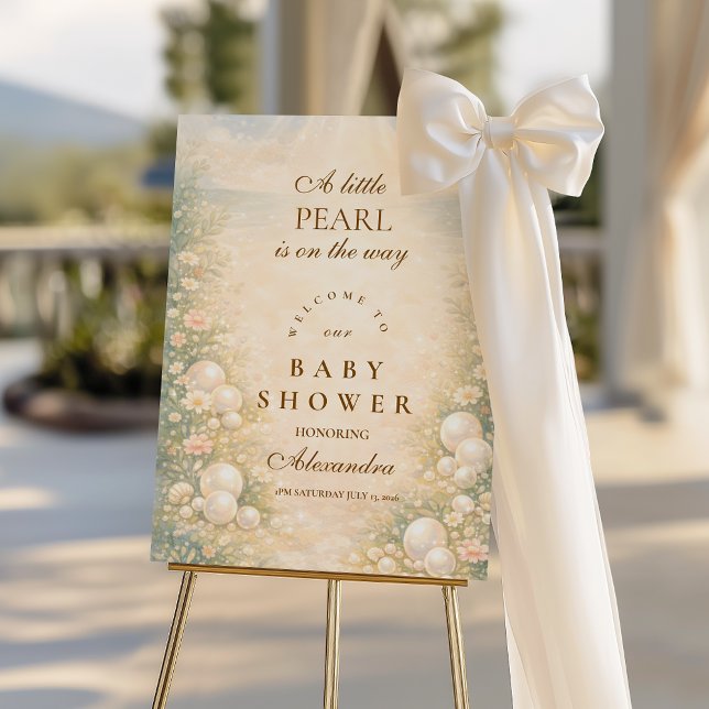 Dreamy Ocean Pearl Nursery Baby Shower Foam Board (Creator Uploaded)