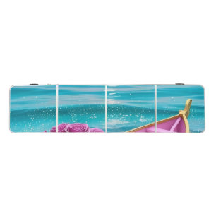 Dreamy Ocean & Pink Rose Boat Beer Pong Table
