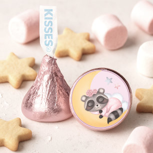 Dreamy Over the Moon Raccoon Girl Baby Shower Hershey®'s Kisses®