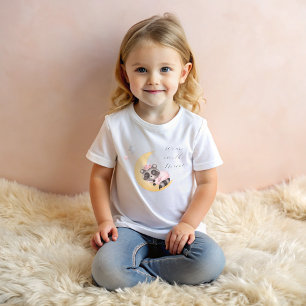 Dreamy Over the Moon Raccoon Girl Baby Shower T-Shirt