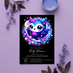 Dreamy Owl Baby Shower Invitation