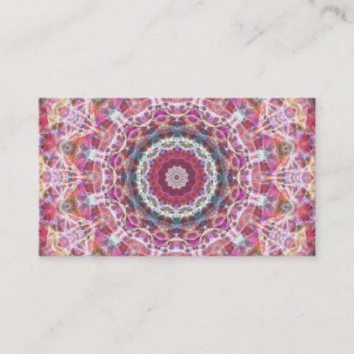 Dreamy pale sunset mandala business card