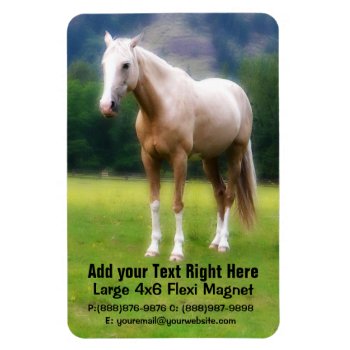 Dreamy Palomino Horse Painting Magnet by CountryCorner at Zazzle