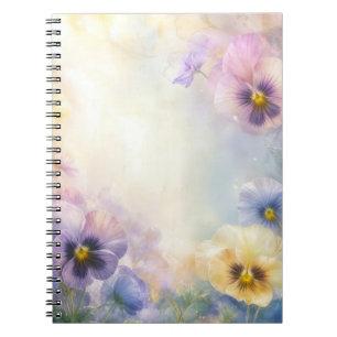 Dreamy Pansy Abstract Notebook