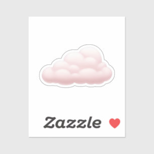Dreamy Pastel Aesthetic Soft Pink Cloud Emoji Art Sticker