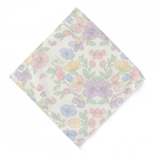 Dreamy Pastel Blossom Pocket Square Bandana