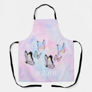 Dreamy Pastel Butterfly Personalized Apron