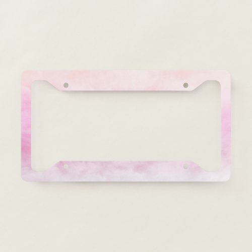 Dreamy Pastel Clouds 2 decor art License Plate Frame
