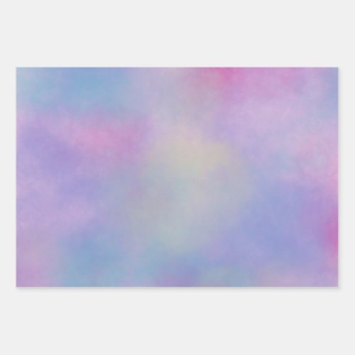 Dreamy Pastel Clouds Design Wrapping Paper Sheets