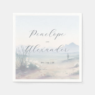 Dreamy Pastel Desert Landscape Napkins