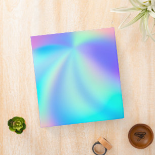 Dreamy Pastel Gradient Abstract Background 3 Ring Binder