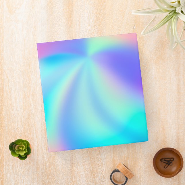 Dreamy Pastel Gradient Abstract Background 3 Ring Binder (In Situ)