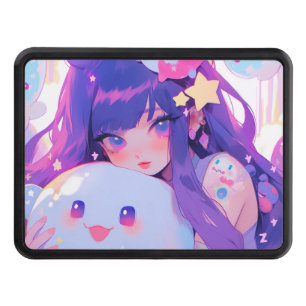 Dreamy Pastel Kawaii Magical Anime Girl Aesthetic Hitch Cover