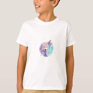 Dreamy Pastel Kitten Kite Flying Kids T-Shirt