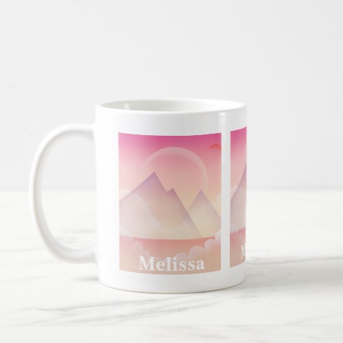 Dreamy Pastel Mountain Landscape Coffee Mug