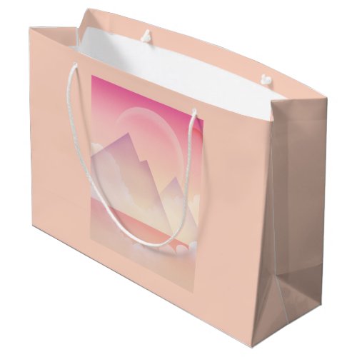 Dreamy Pastel Mountain Landscape Large Gift Bag