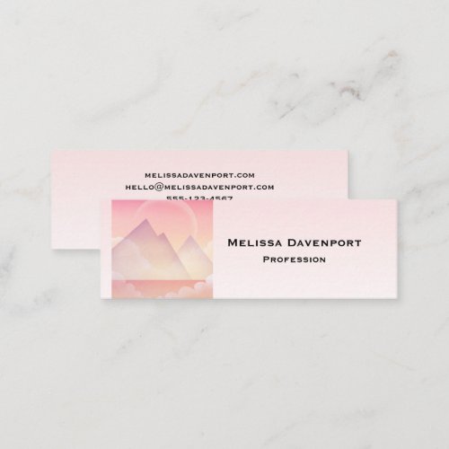 Dreamy Pastel Mountain Landscape Mini Business Card