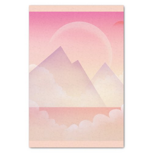 Dreamy Pastel Mountain Landscape Tissue Paper