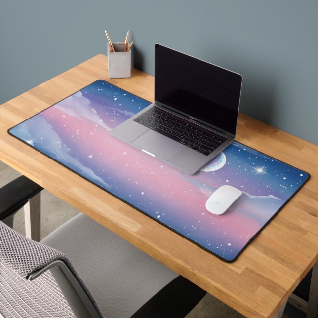 Dreamy Pastel Night Sky Desk Mat (Office 2)