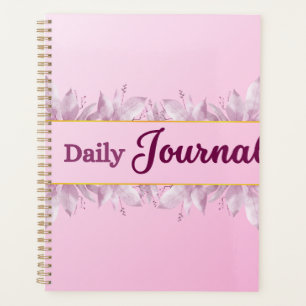 Dreamy Pastel Pink & Elegant Purple Floral  Planner