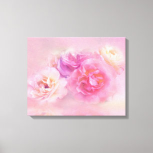 Dreamy Pastel Roses Canvas Print
