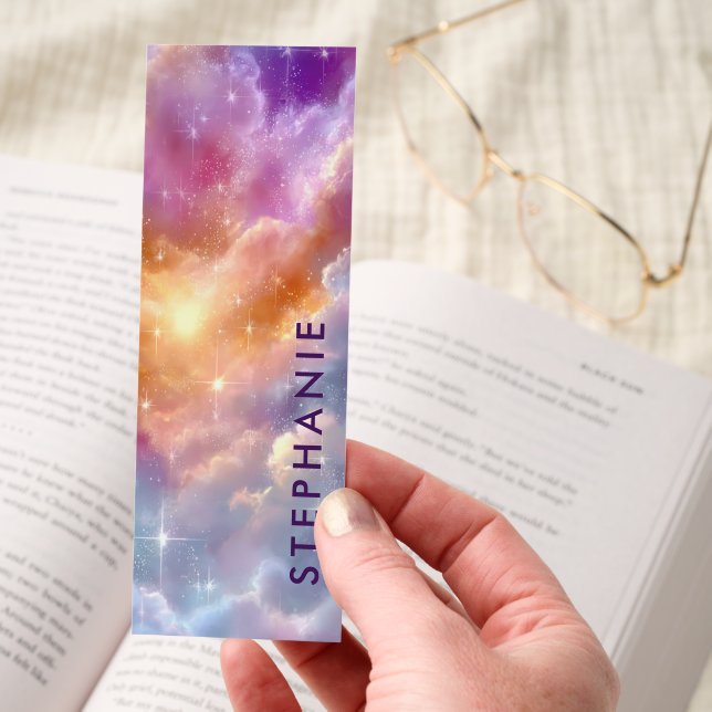 Dreamy Pastel Sky Clouds Stars Bookmarks (Hand)