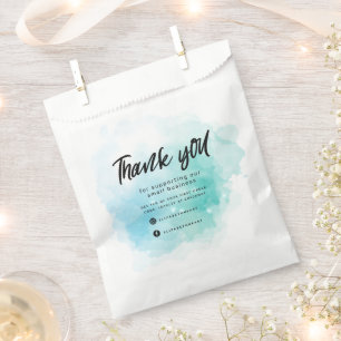dreamy pastel sky splash business thank you  favor bag