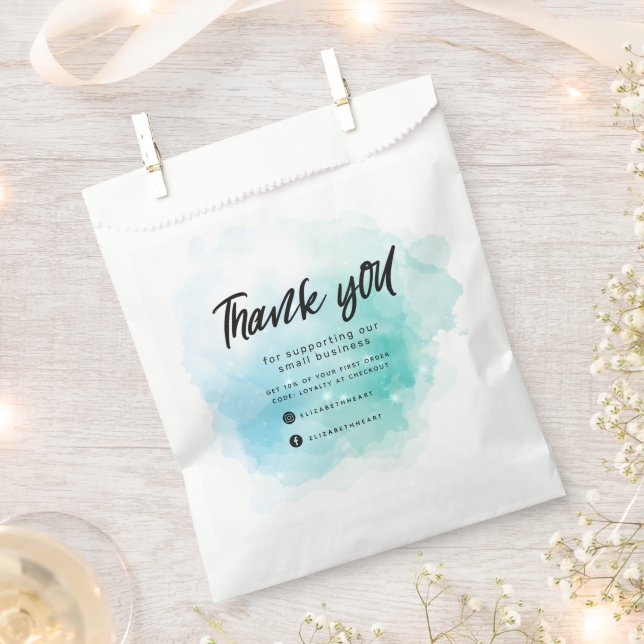 dreamy pastel sky splash business thank you  favor favor bag (Clipped)