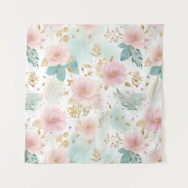 Dreamy Pastel Wall Art Woman Tapestry (Front)