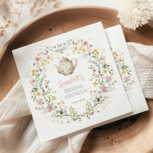 Dreamy Pastel Wildflower Bridal Shower Tea Party Napkins