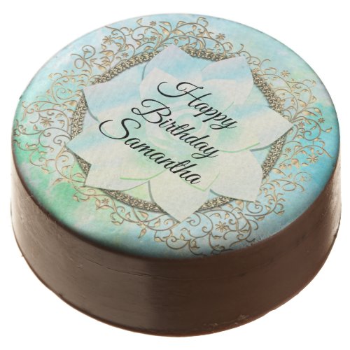 Dreamy Pastels Lotus Flower Birthday Chocolate Covered Oreo