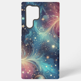 Dreamy pattern with galaxies & stars samsung galaxy s22 ultra case
