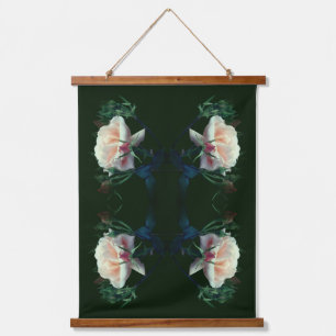 Dreamy Peach Rose Abstract Hanging Tapestry