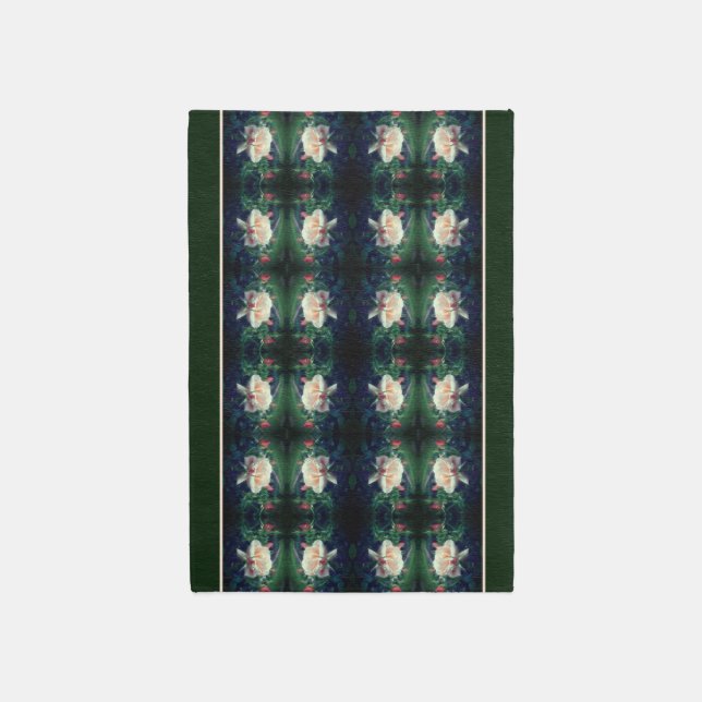 Dreamy Peach Rose And Buds Abstract Rug (Front (Vertical))