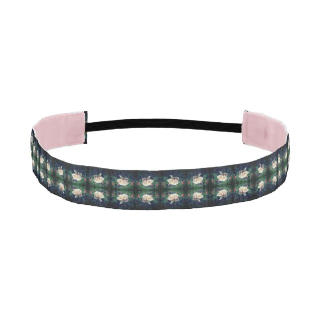 Dreamy Peach Rose And Buds  Athletic Headband (Front)