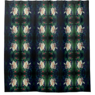 Dreamy Peach Rose And Buds Floral Pattern Shower Curtain