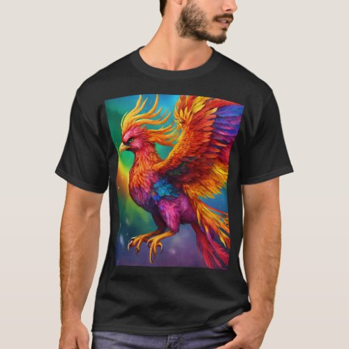 Dreamy Phoenix Watercolor T_Shirts