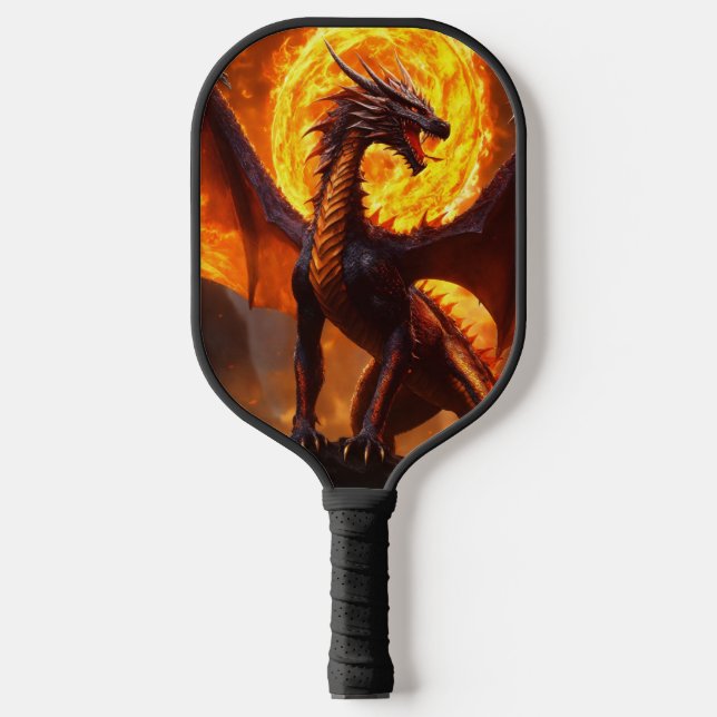 Dreamy Pickleball with Dragon Watercolour Art  Pickleball Paddle (Front)