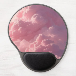 Dreamy Pink Clouds Aesthetic Ergonomic Gel Mousepa Mouse Pad