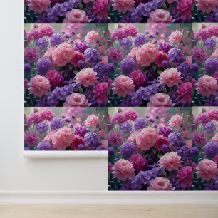 Dreamy Pink Purple Wall Mural Peel and Stick Wallpaper