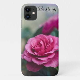 Dreamy Pink Rose *personalize* iPhone 11 Case