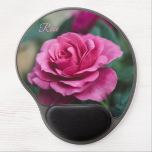 Dreamy Pink Rose *Personalize* Gel Mouse Pad