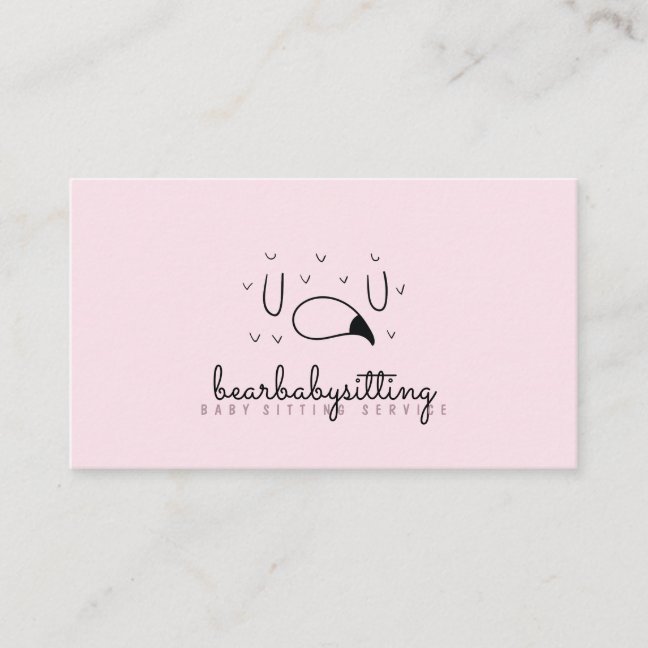 Dreamy Pink Sleeping Flamingo Sleep Consultant Business Card