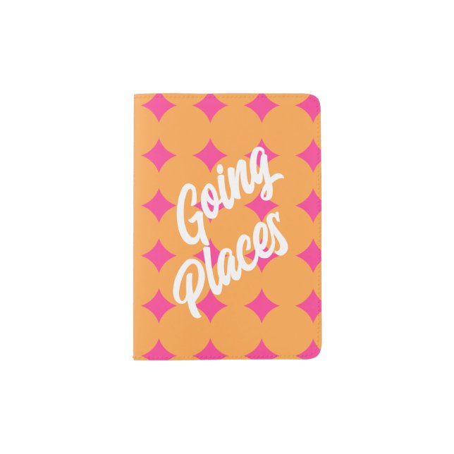 Dreamy Pink Stars Passport Holder (Front)