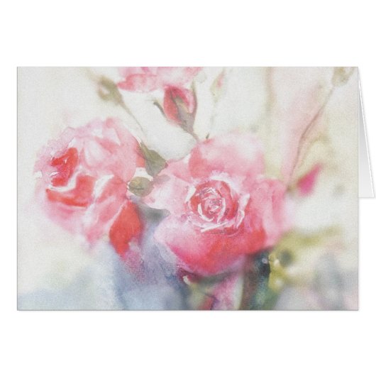 dreamy pink watercolor roses (Front Horizontal)