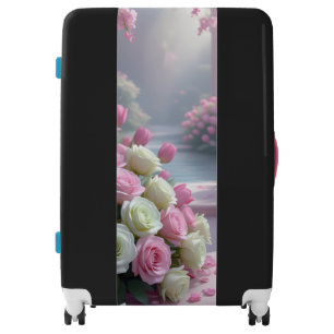 Dreamy Pink & White Roses Fantasy Landscape Luggage