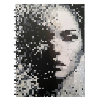 Dreamy Pixel Silhouette in Soft Shades Notebook
