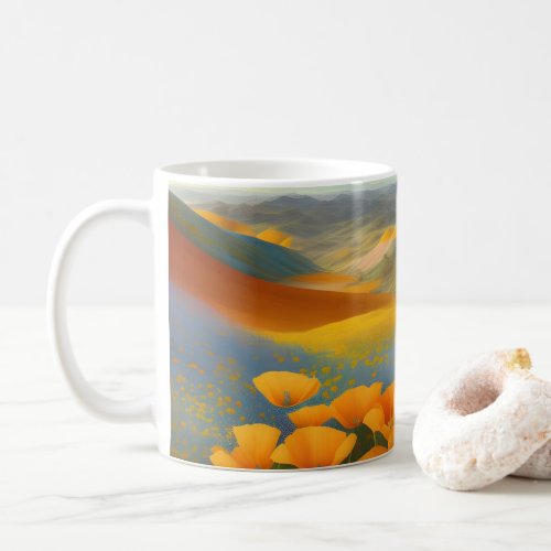 Dreamy Poppies Digital Art   Coffee Mug