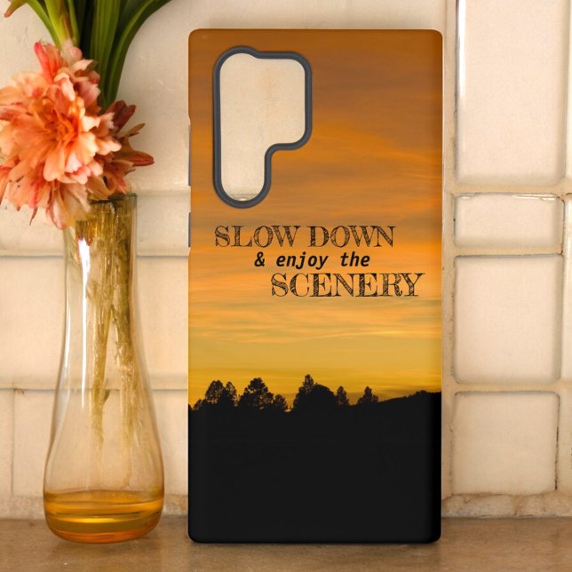Dreamy Prairie Hills At Sunset Personalized Samsung Galaxy Case (Samsung phone case back with template text)